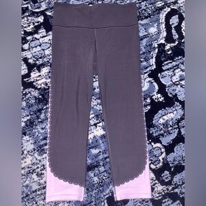 Athleta Women’s Gray and Pink Capri Leggings